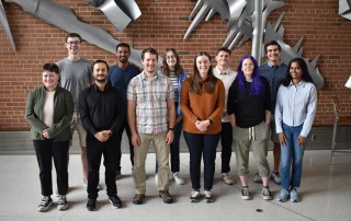 Group photo of the Walker lab featuring 11 people