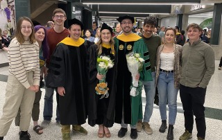 Group photo at graduation ceremony